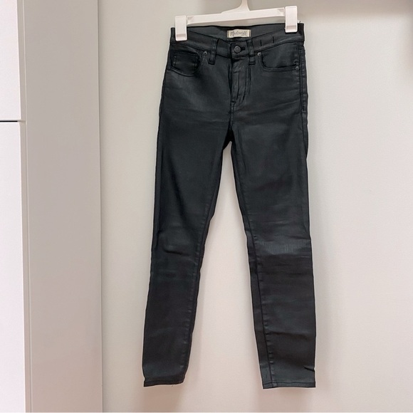 Madewell Denim - Madewell coated black jeans size 25